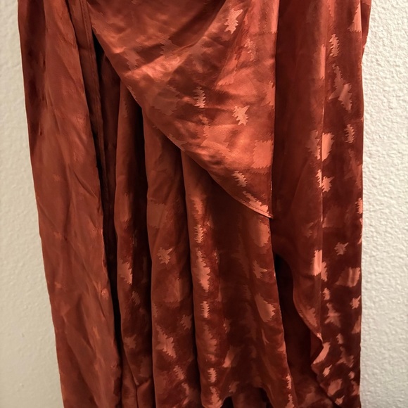 Callahan Knitwear Revolve Elegant Sami Rust Wrap Dress Size Small - Picture 6 of 9